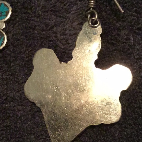 BEAUTIFUL STERLING SILVER GEMSTONE EARRINGS - Picture 2 of 3